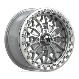 MSA Offroad Wheels – MA53 BOLO UTV BEADLOCK – Silver – 15″x7″ 38mm – Summer Wheels – MA053SD15704038
